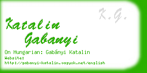 katalin gabanyi business card