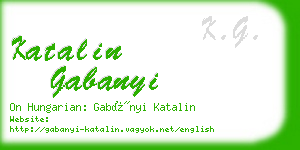 katalin gabanyi business card